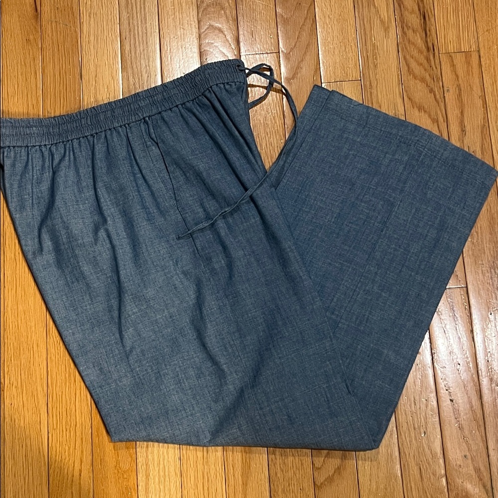 J. Crew Light Blue wide leg Chambray pants. Excellent condition.